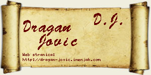 Dragan Jović vizit kartica